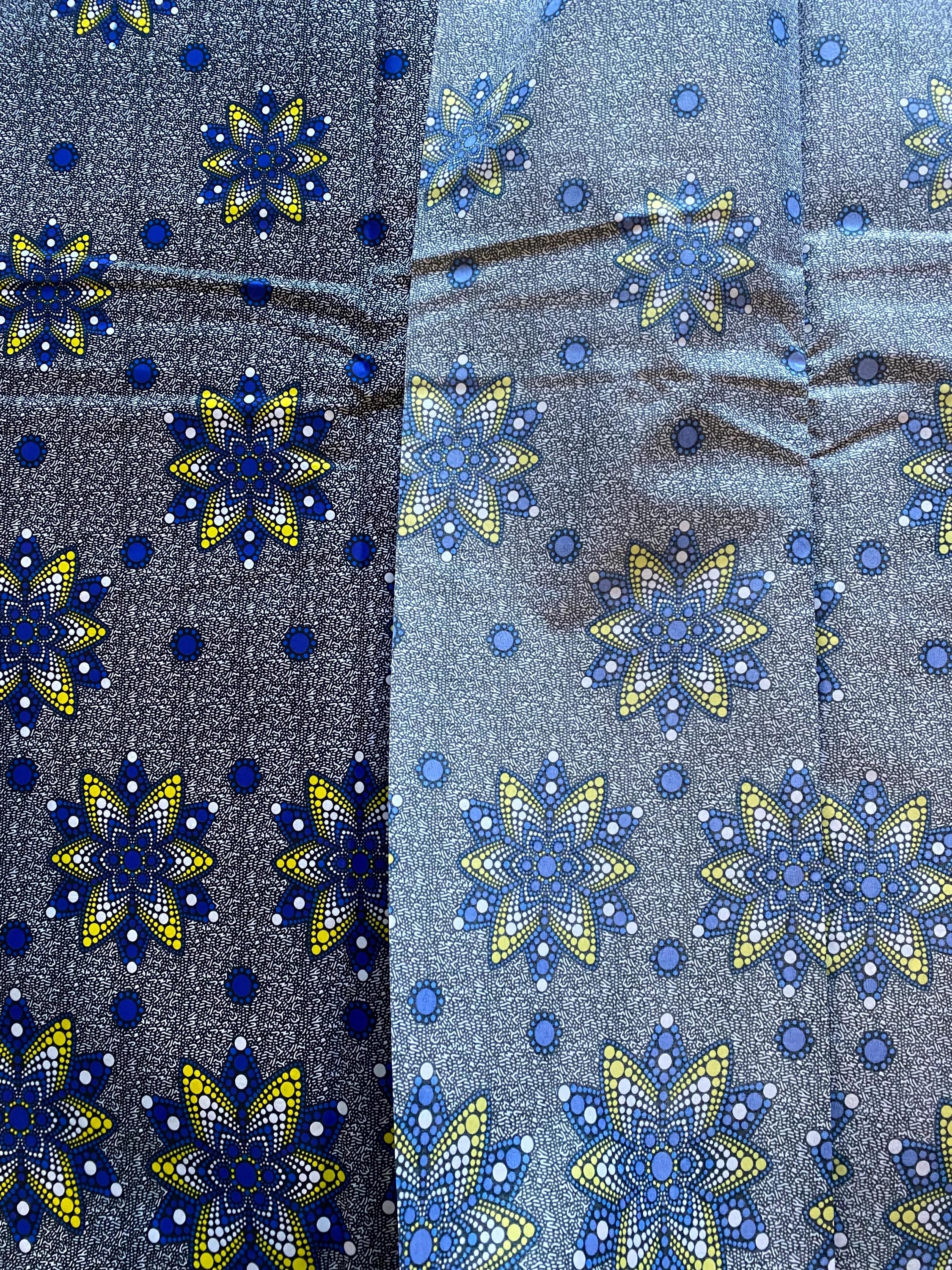 Polycotton African Fabric 6 Yards Soft Ankara Wax Print Material