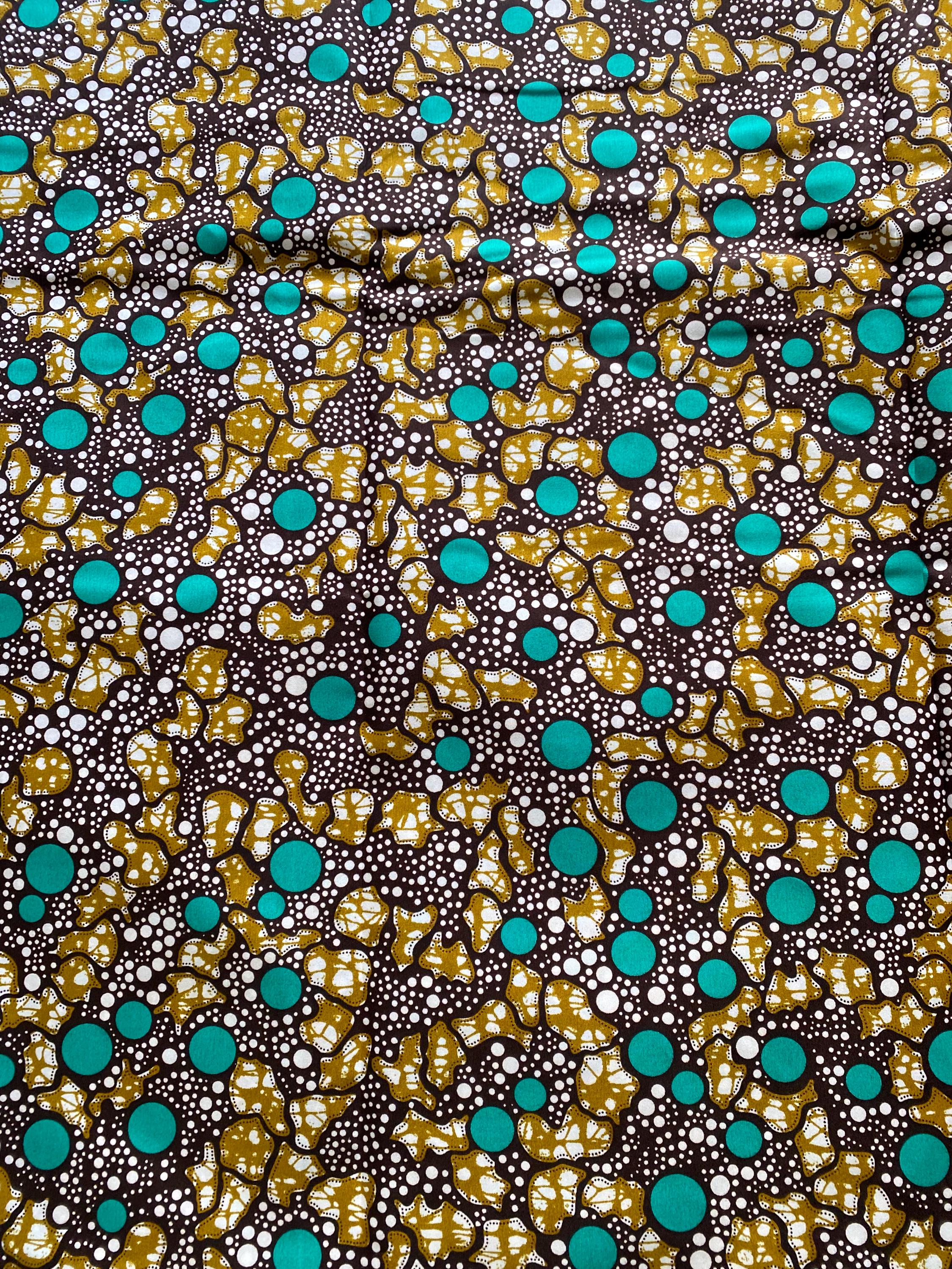 Polycotton African Fabric 6 Yards Soft Ankara Wax Print Material