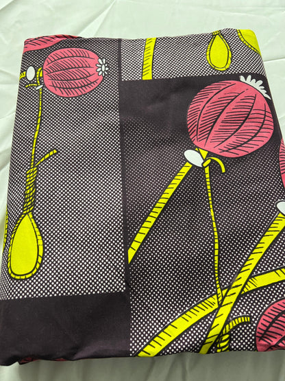 Polycotton African Fabric 6 Yards Soft Ankara Wax Print Material