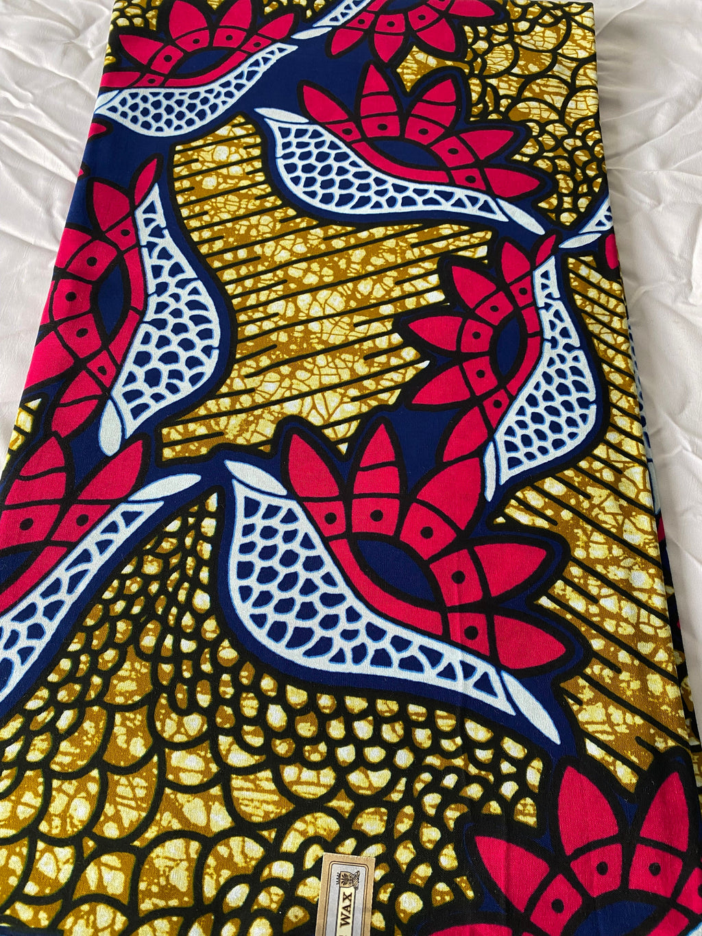 Bold Ankara African Print Fabric: 6 Yards 100% Cotton Wax Print