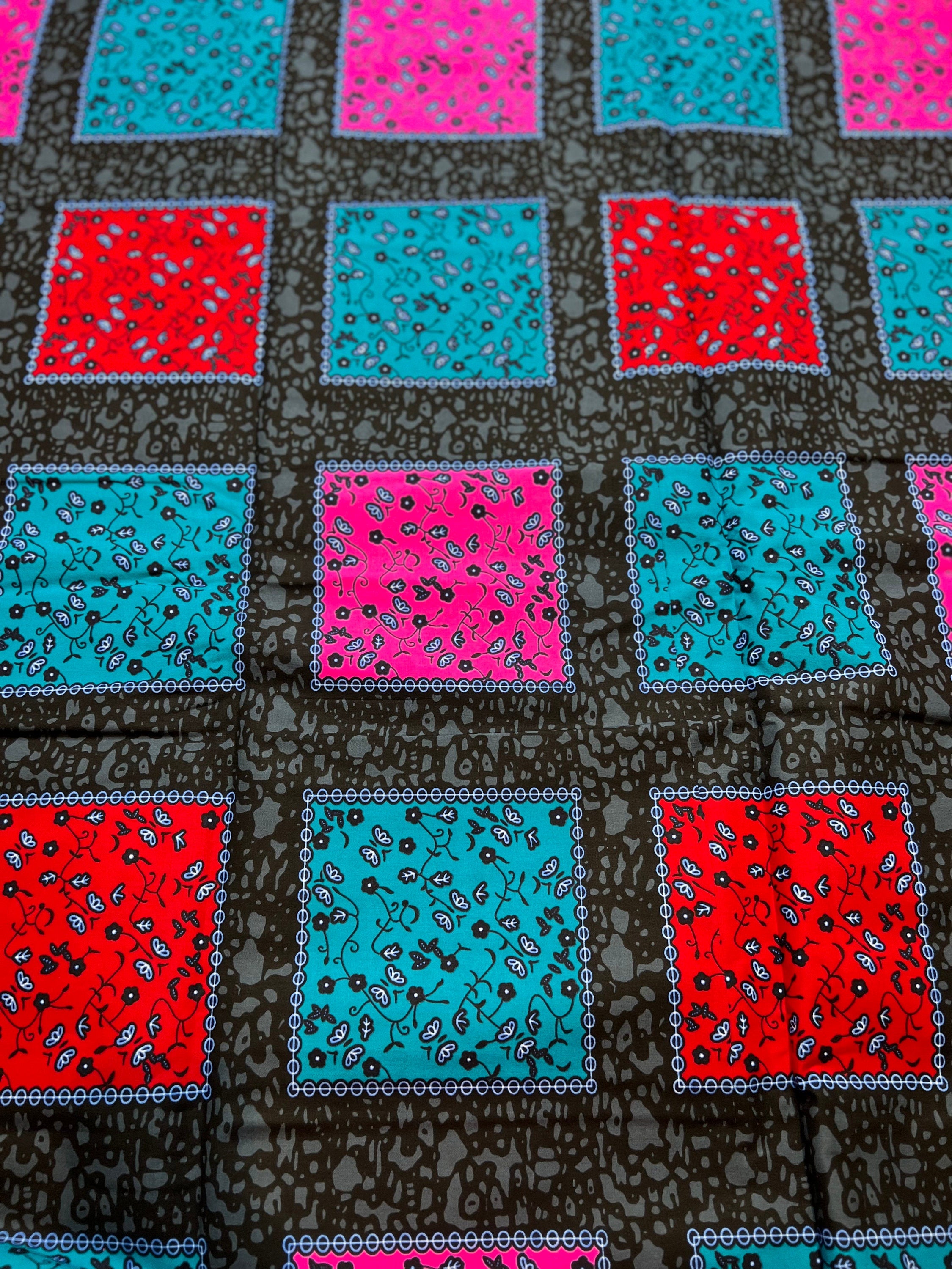 6 Yards 100% Cotton Ankara Wax Print Fabric African Print for Dressmaking, Quilting & Home Décor