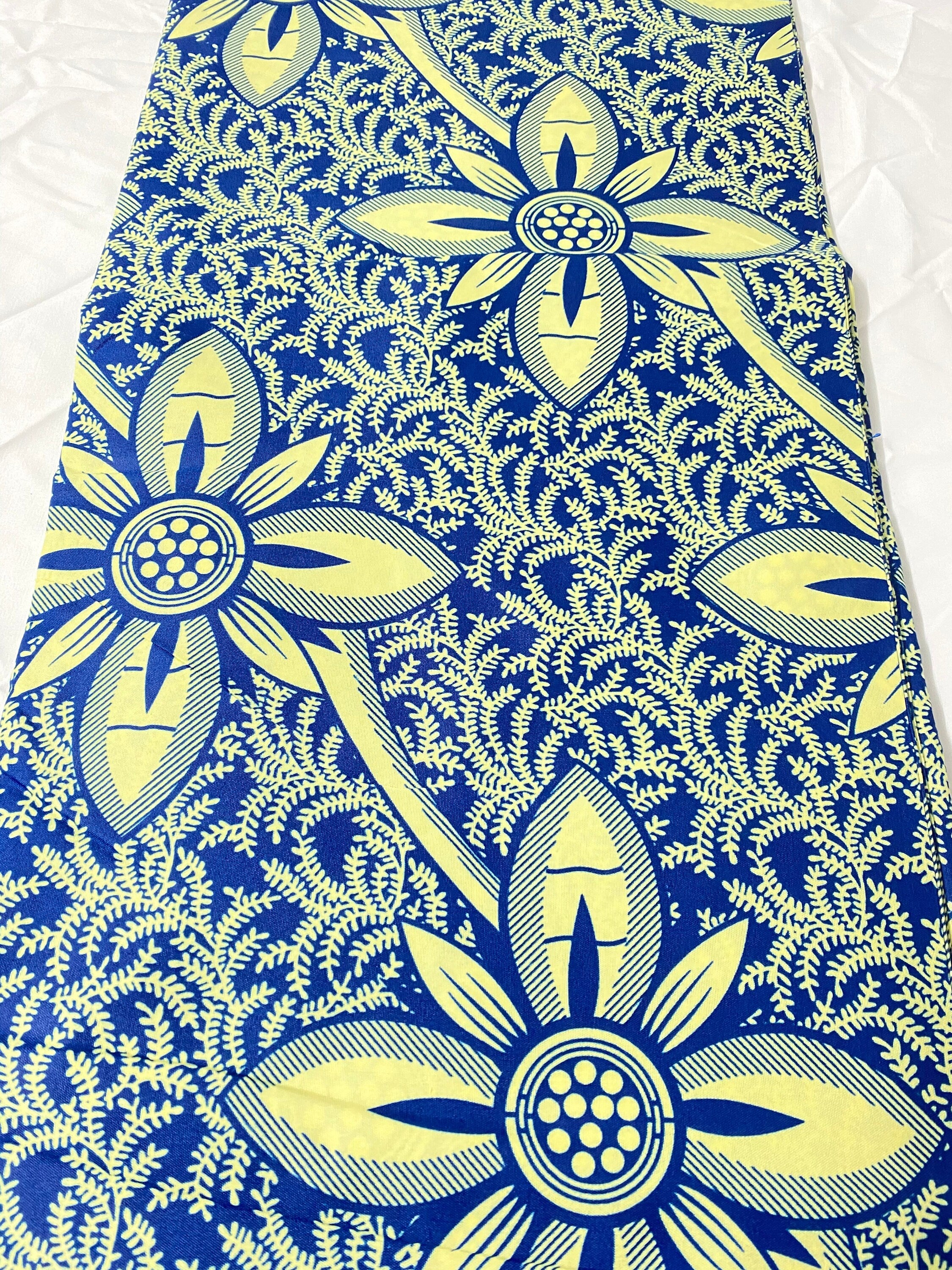 Polycotton African Fabric 6 Yards Soft Ankara Wax Print Material