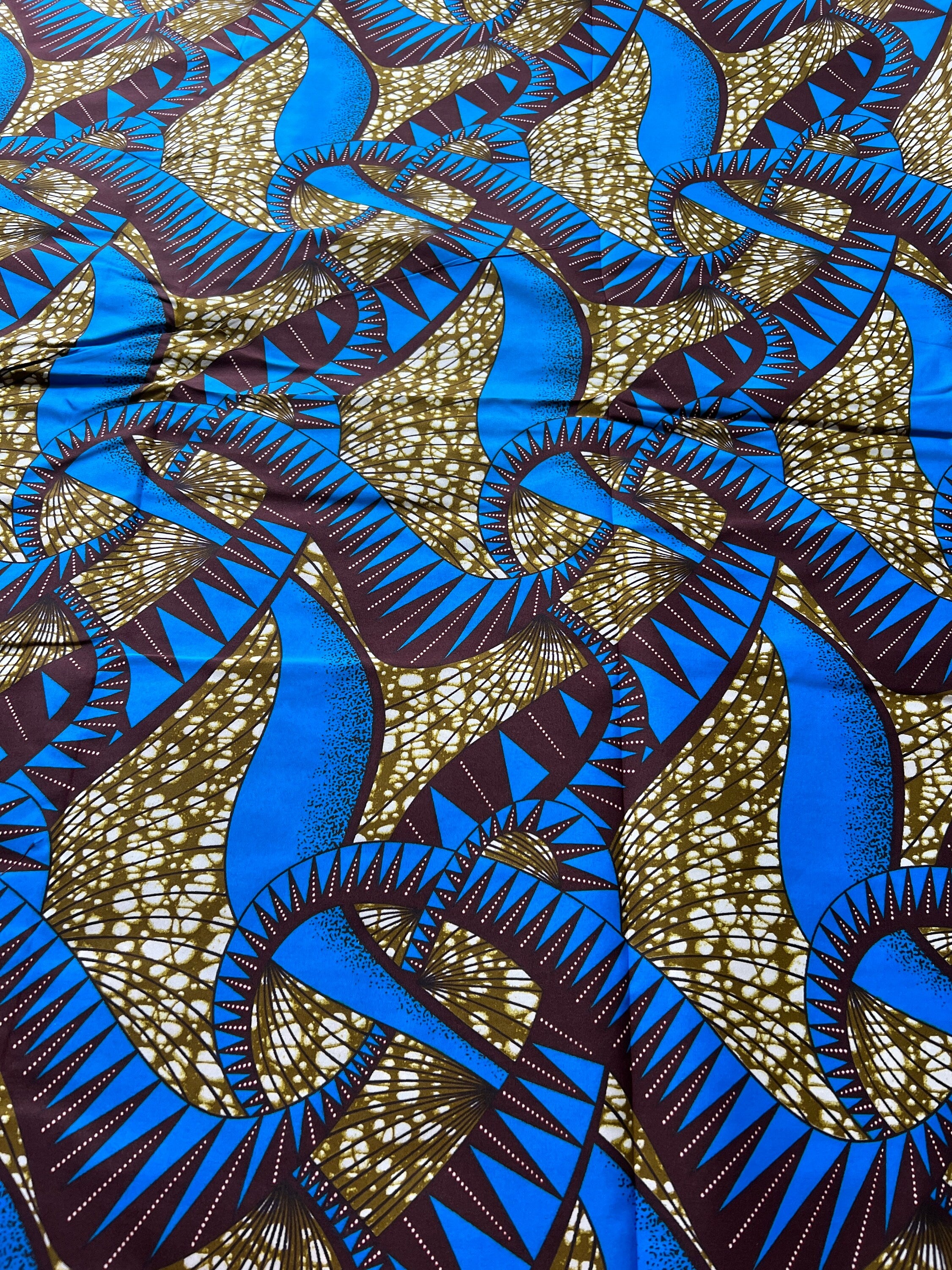 Polycotton African Fabric 6 Yards Soft Ankara Wax Print Material