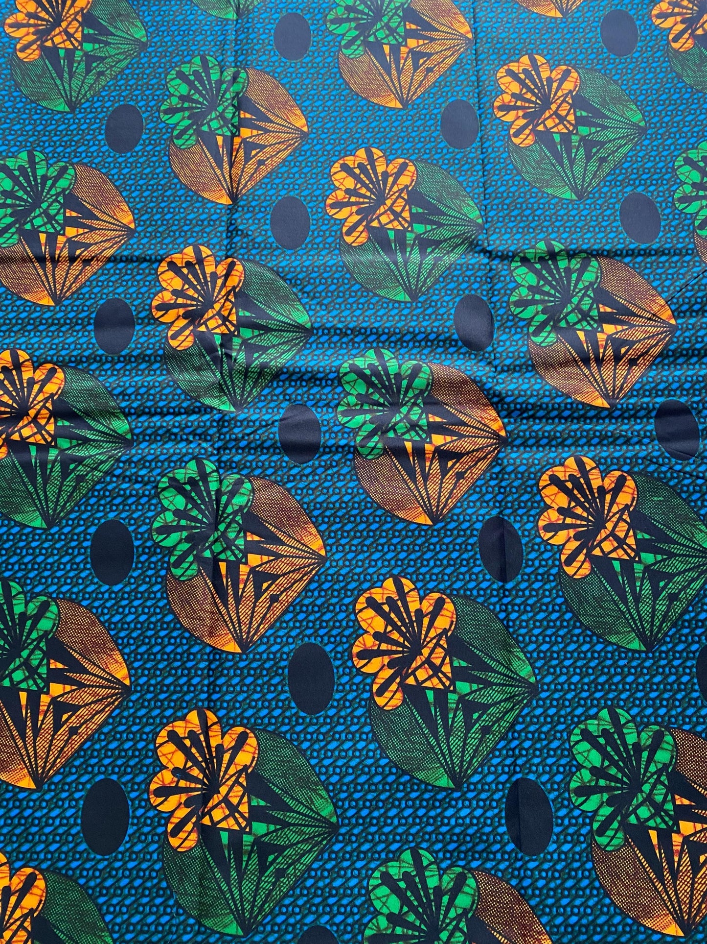 Polycotton African Fabric 6 Yards Soft Ankara Wax Print Material