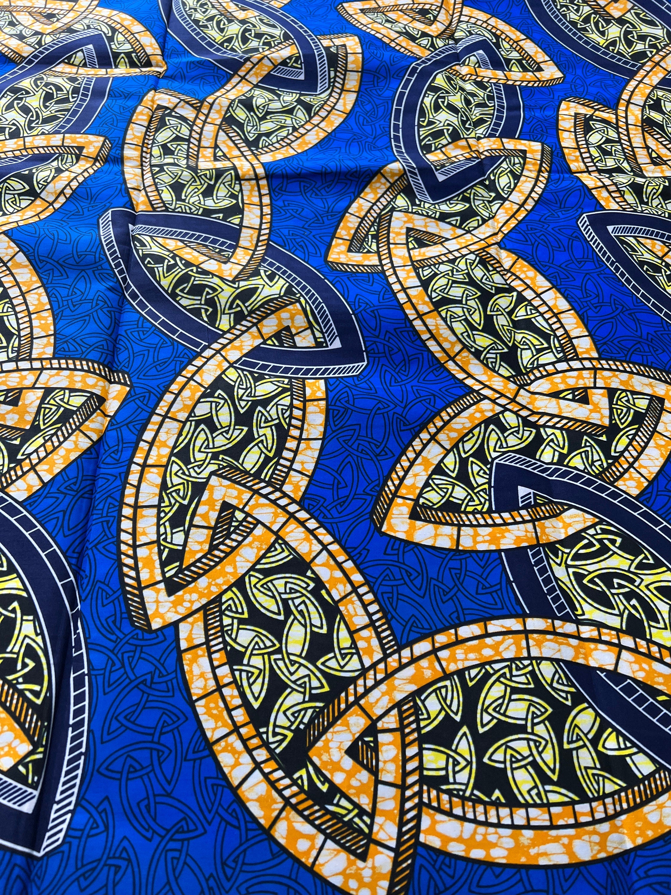 6 Yards 100% Cotton Ankara Wax Print Fabric African Print for Dressmaking, Quilting & Home Décor
