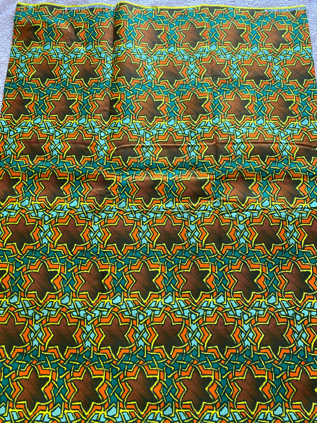 Ankara Fabric, Colorful African Print, 6 Yards Polycotton