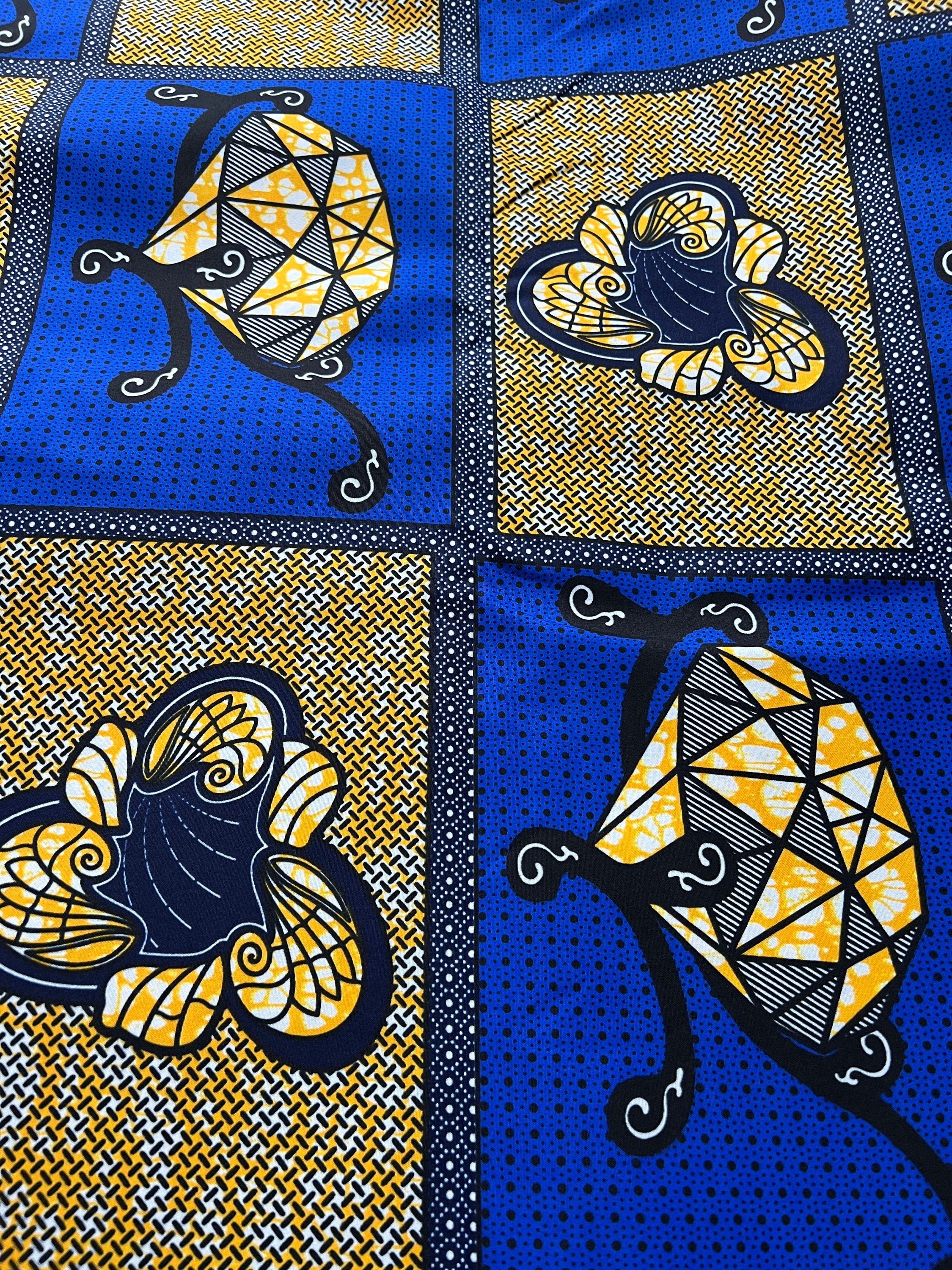 Polycotton African Fabric 6 Yards Soft Ankara Wax Print Material