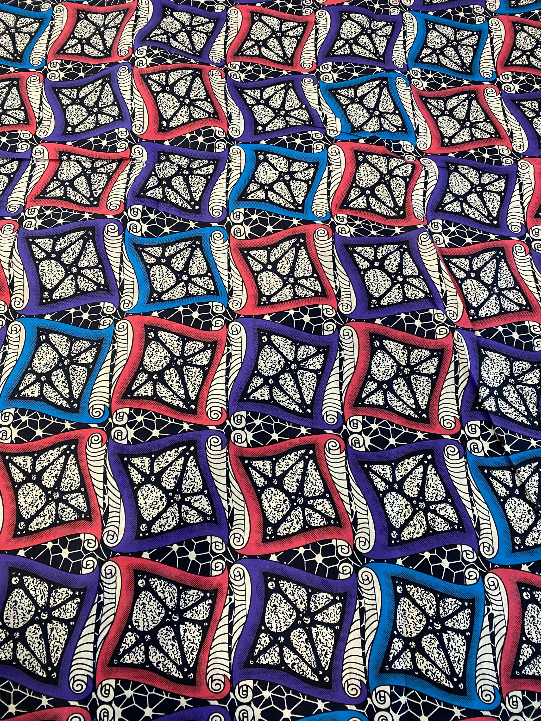 Polycotton African Fabric 6 Yards Soft Ankara Wax Print Material