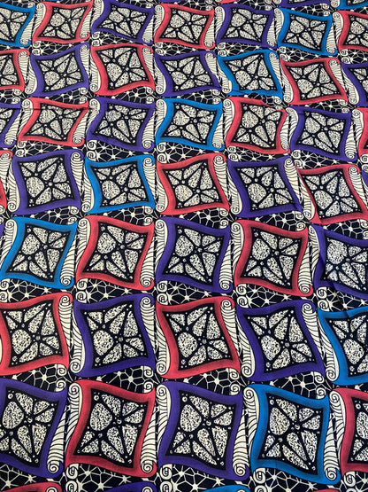 Polycotton African Fabric 6 Yards Soft Ankara Wax Print Material