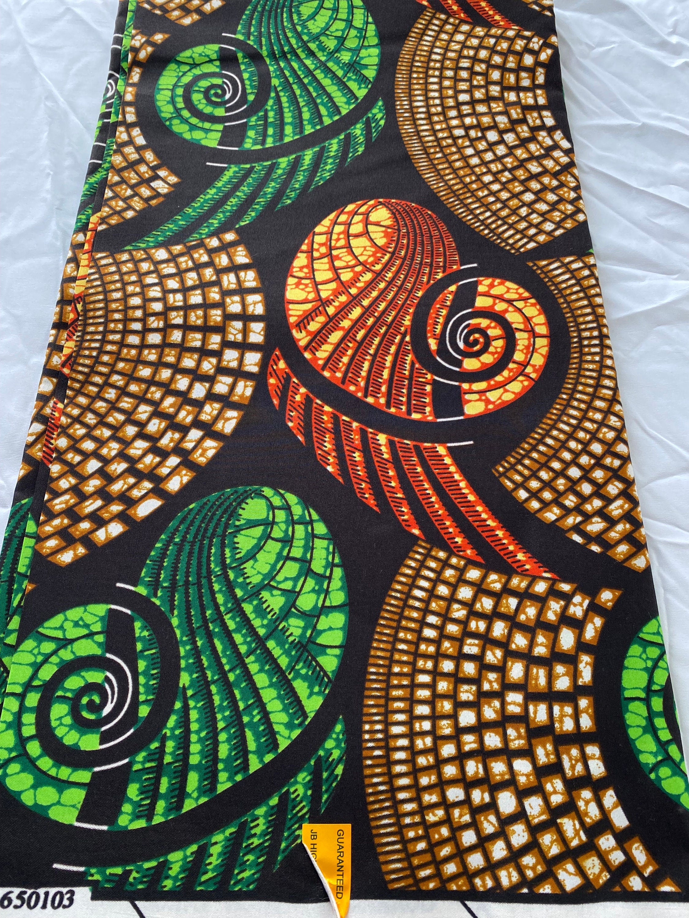 Polycotton African Fabric 6 Yards Soft Ankara Wax Print Material