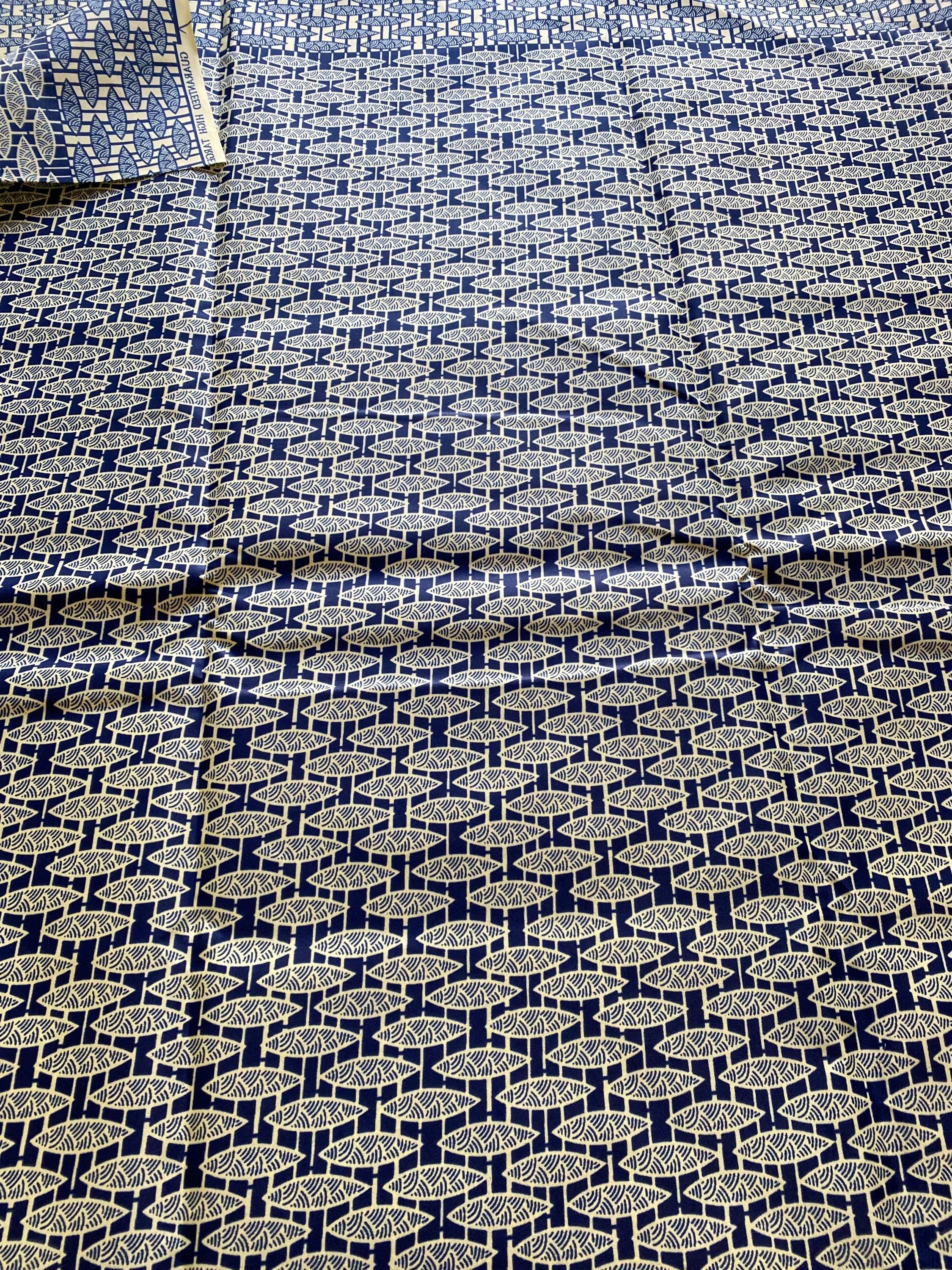 Polycotton African Fabric 6 Yards Soft Ankara Wax Print Material