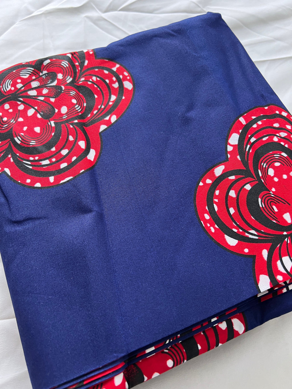Floral Ankara Fabric: Soft Polycotton African Print, 6 Yards