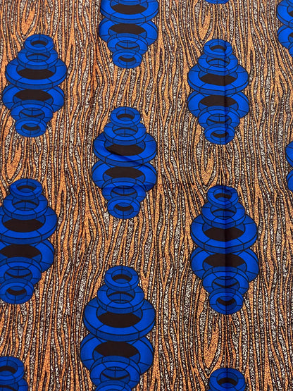 Polycotton African Fabric 6 Yards Soft Ankara Wax Print Material