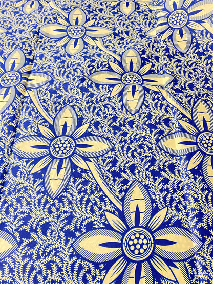 Polycotton African Fabric 6 Yards Soft Ankara Wax Print Material