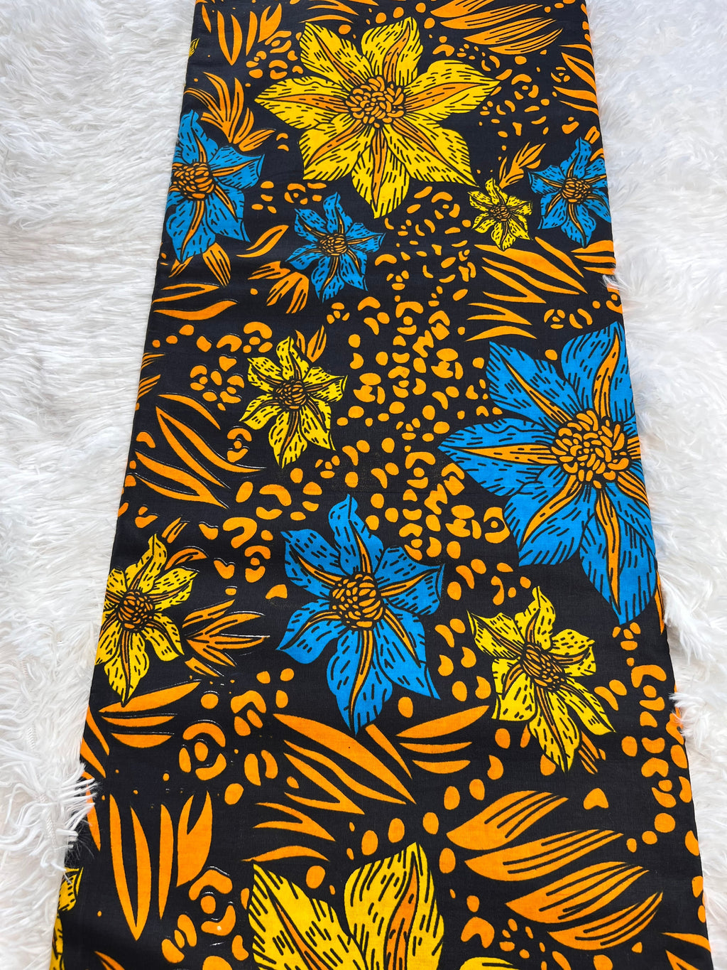 Bold Ankara African Print Fabric: 6 Yards 100% Cotton Wax Print