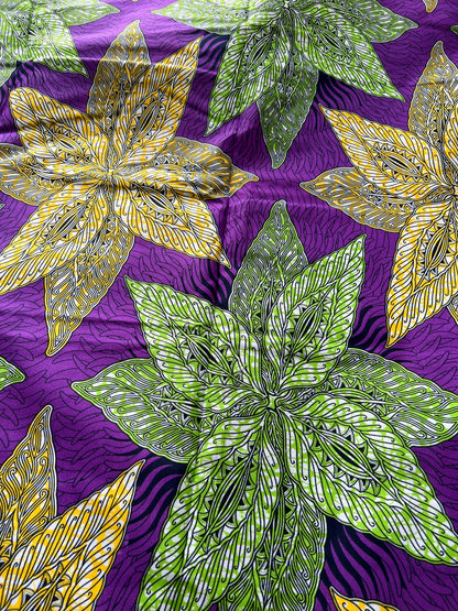 Polycotton African Fabric 6 Yards Soft Ankara Wax Print Material