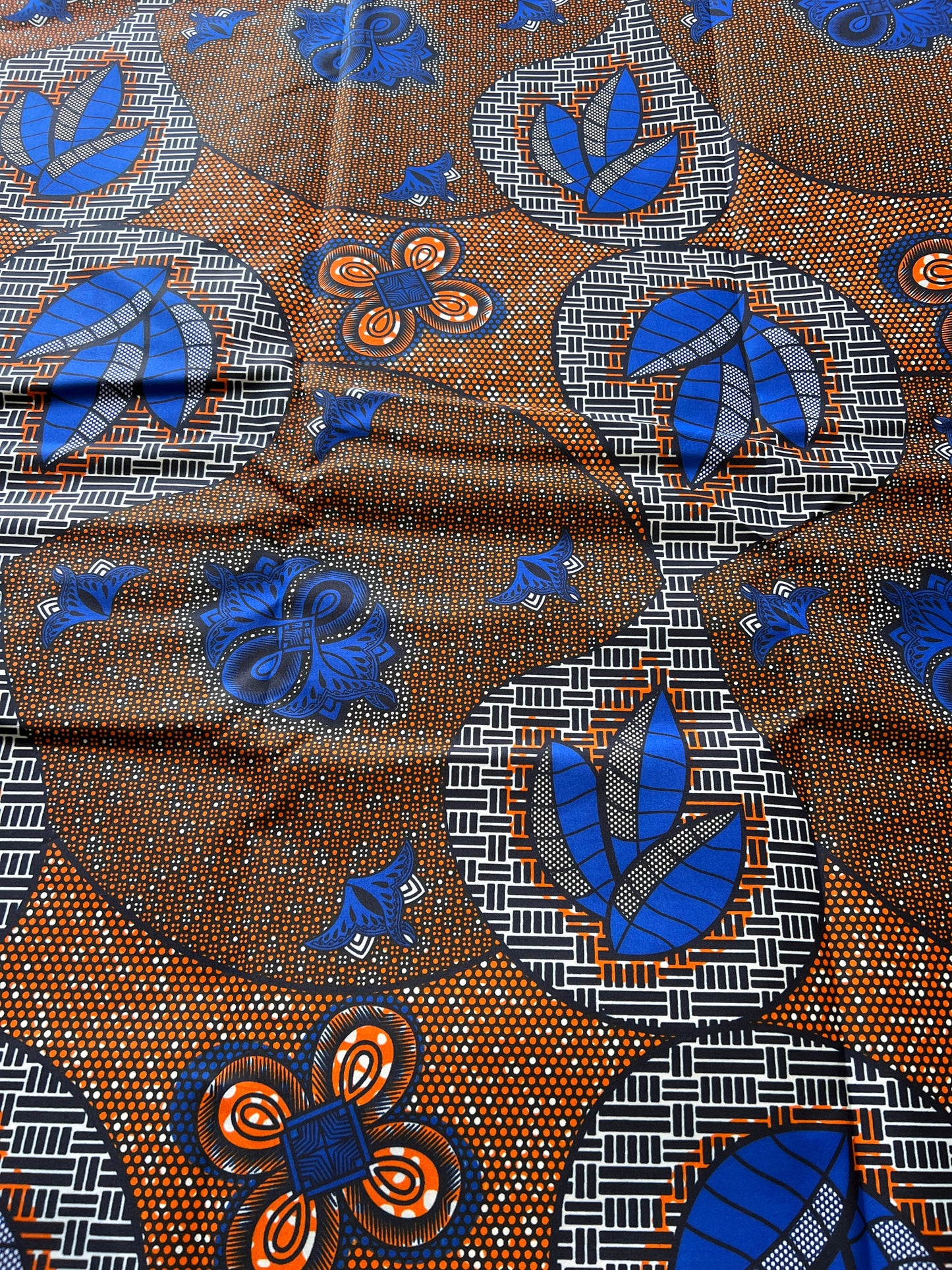 Polycotton African Fabric 6 Yards Soft Ankara Wax Print Material