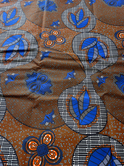 Polycotton African Fabric 6 Yards Soft Ankara Wax Print Material