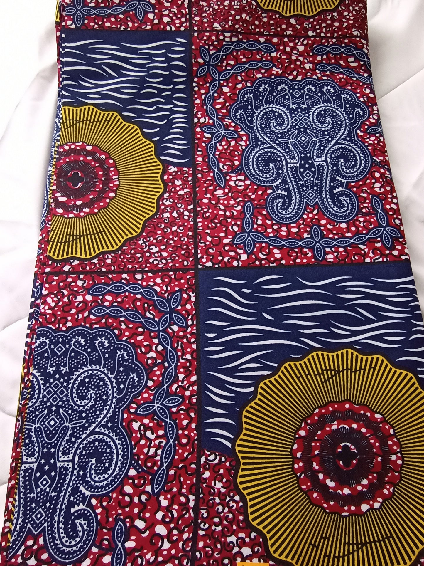 Polycotton African Fabric 6 Yards Soft Ankara Wax Print Material