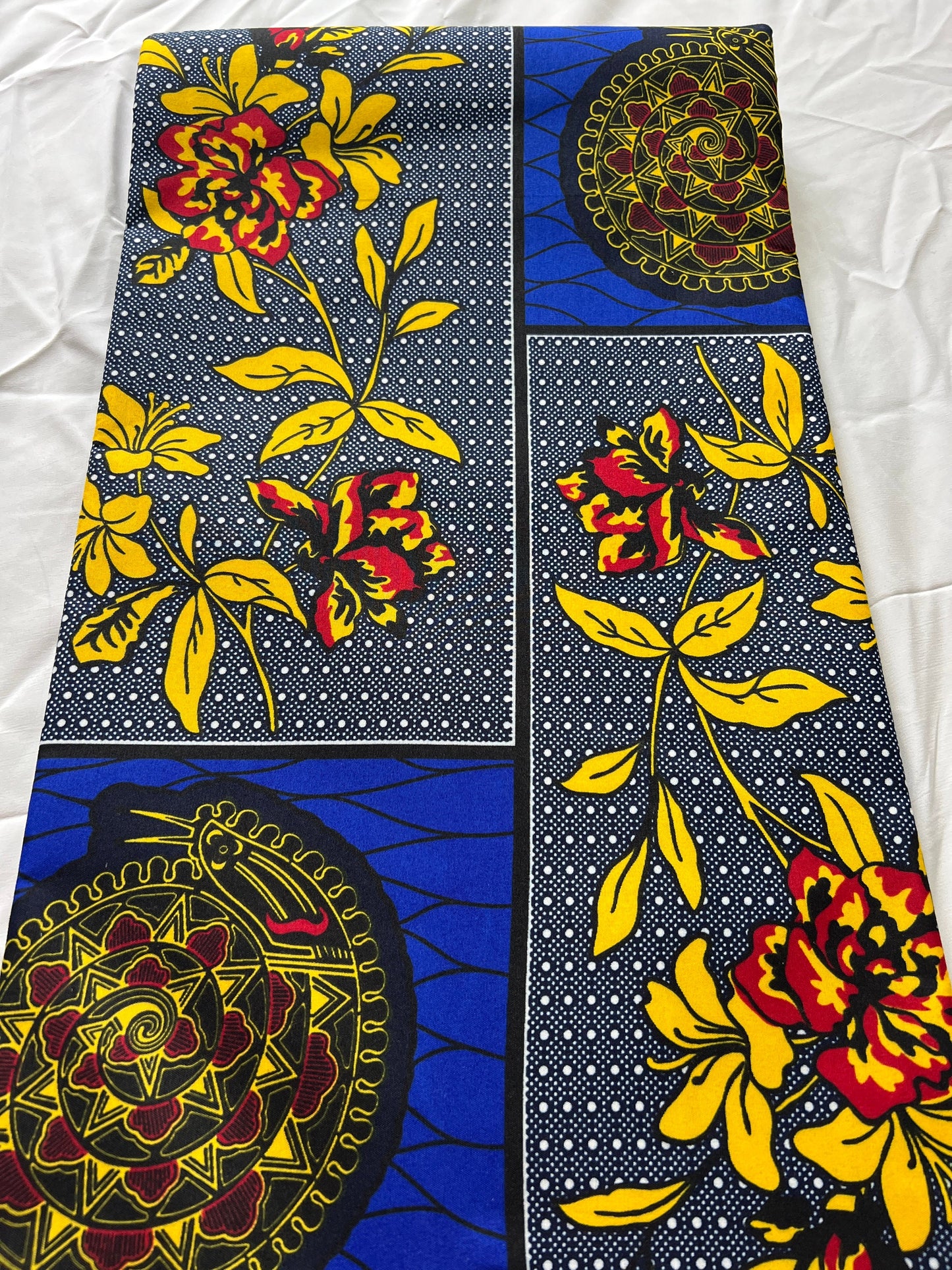 Polycotton African Fabric 6 Yards Soft Ankara Wax Print Material