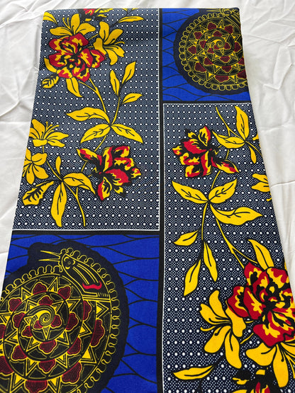 Polycotton African Fabric 6 Yards Soft Ankara Wax Print Material