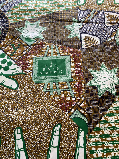 Polycotton African Fabric 6 Yards Soft Ankara Wax Print Material