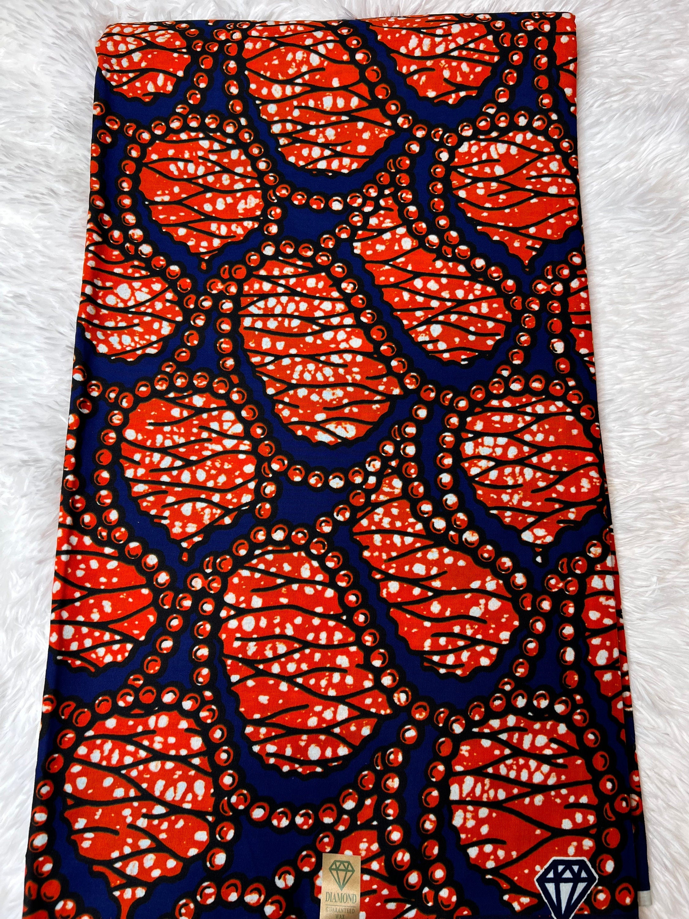 6 Yards 100% Cotton Ankara Wax Print Fabric African Print for Dressmaking, Quilting & Home Décor