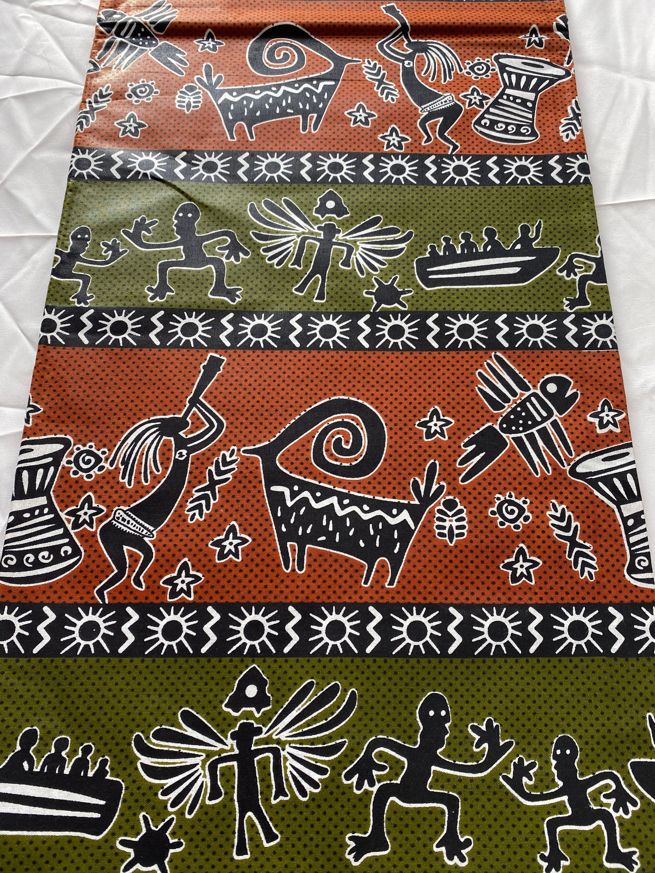 Mud Print Fabric 6 Yards African Tribal Wax Print Cloth
