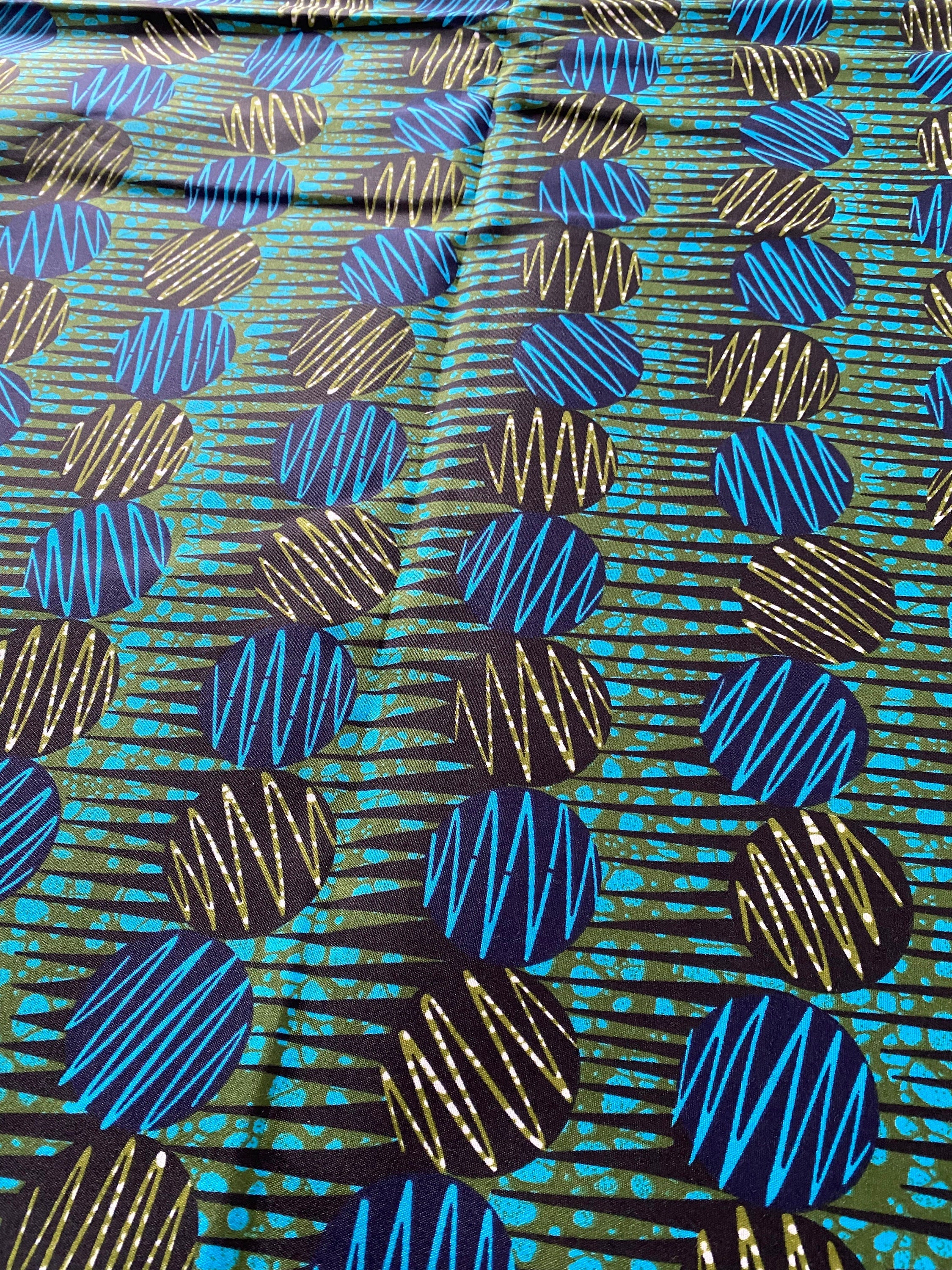 Polycotton African Fabric 6 Yards Soft Ankara Wax Print Material
