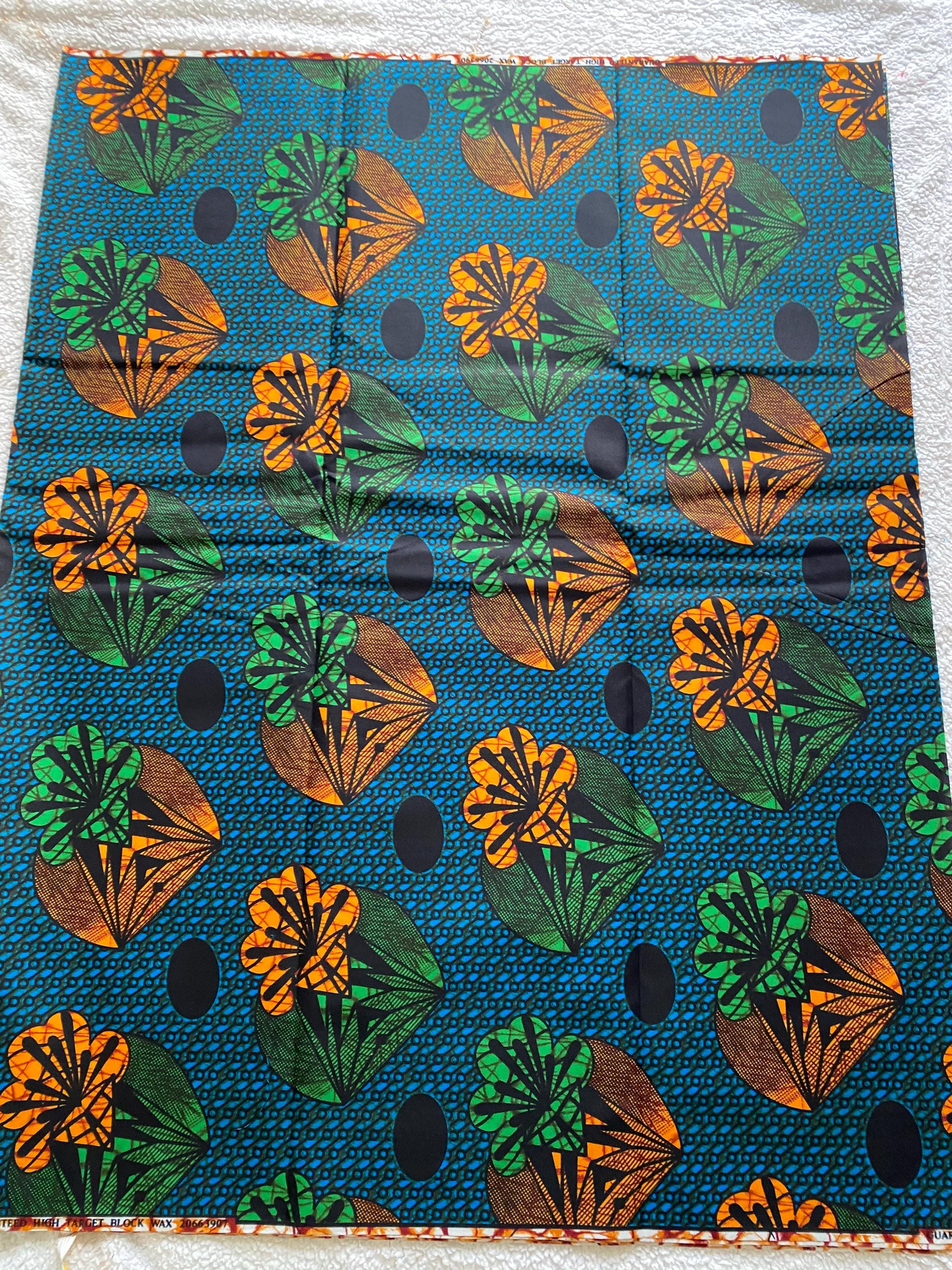 Polycotton African Fabric 6 Yards Soft Ankara Wax Print Material