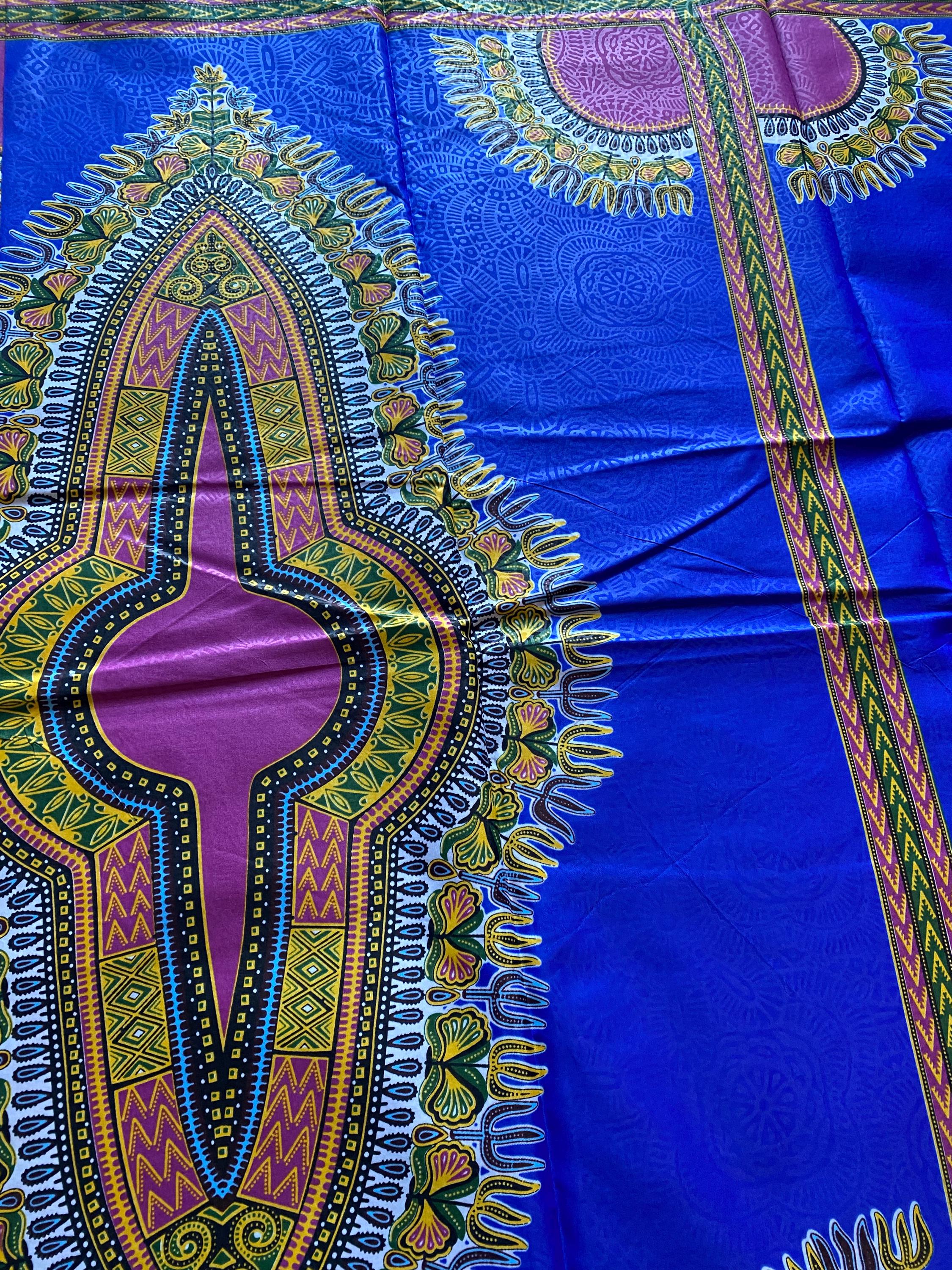 Dashiki African Wax Print – 100% Cotton Ankara Fabric, 6 Yards