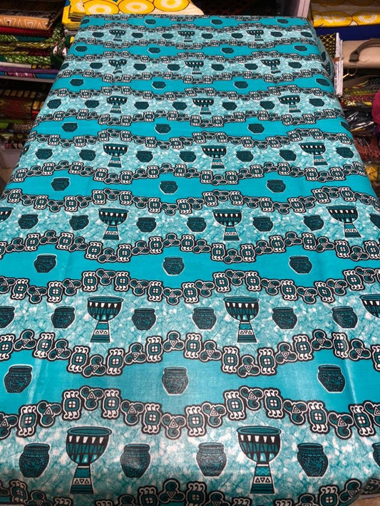 Mud Print Fabric 6 Yards African Tribal Wax Print Cloth 