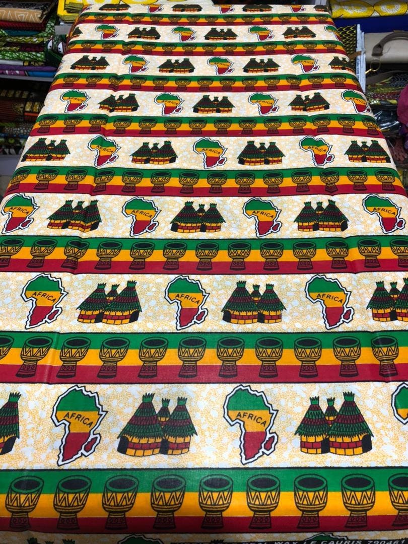 Mud Print Fabric 6 Yards African Tribal Wax Print Cloth 