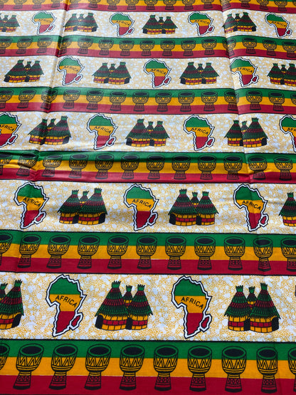 Mud Print Fabric 6 Yards African Tribal Wax Print Cloth 