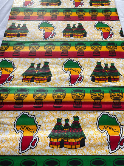 Mud Print Fabric 6 Yards African Tribal Wax Print Cloth 