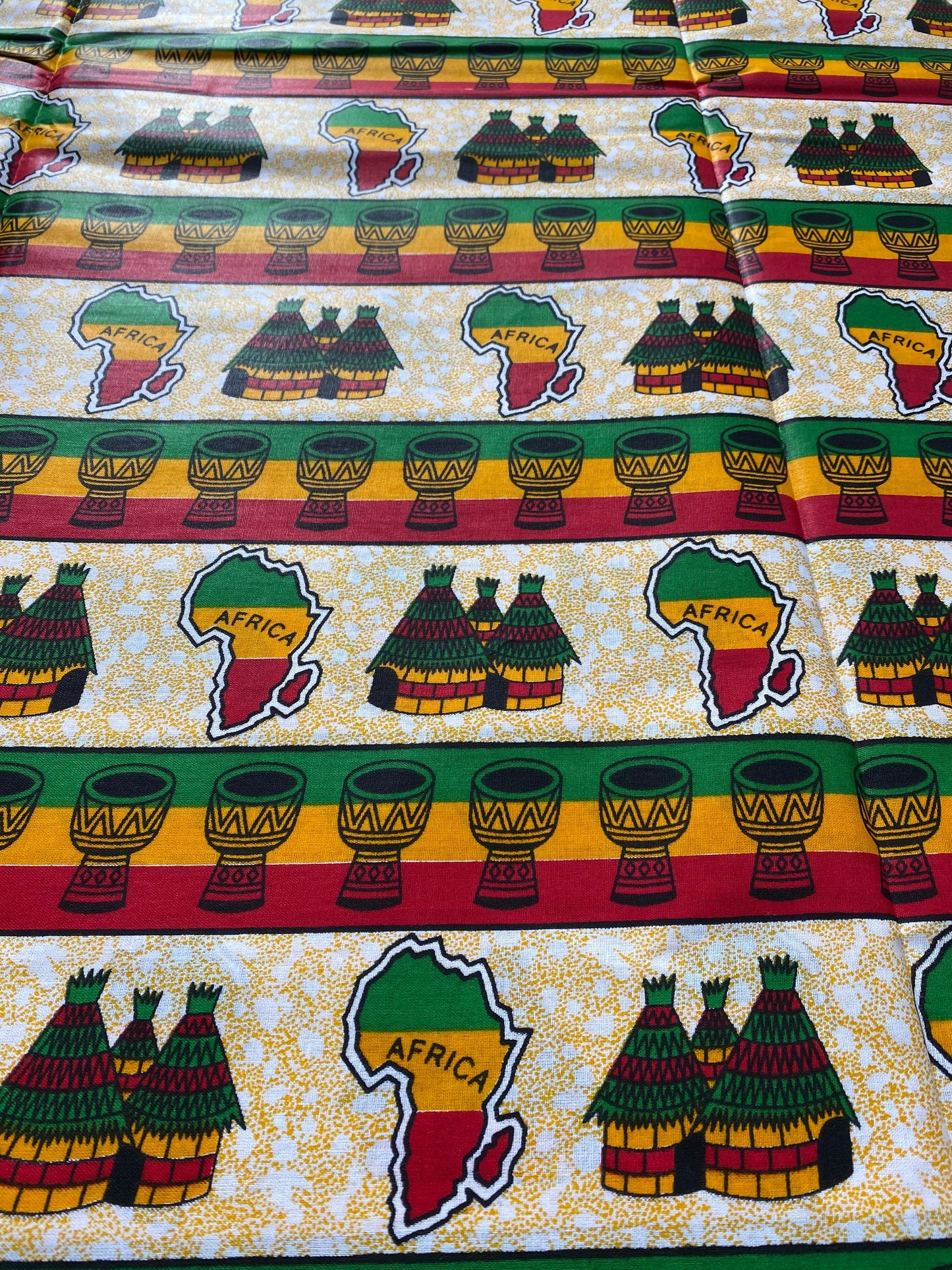 Mud Print Fabric 6 Yards African Tribal Wax Print Cloth 