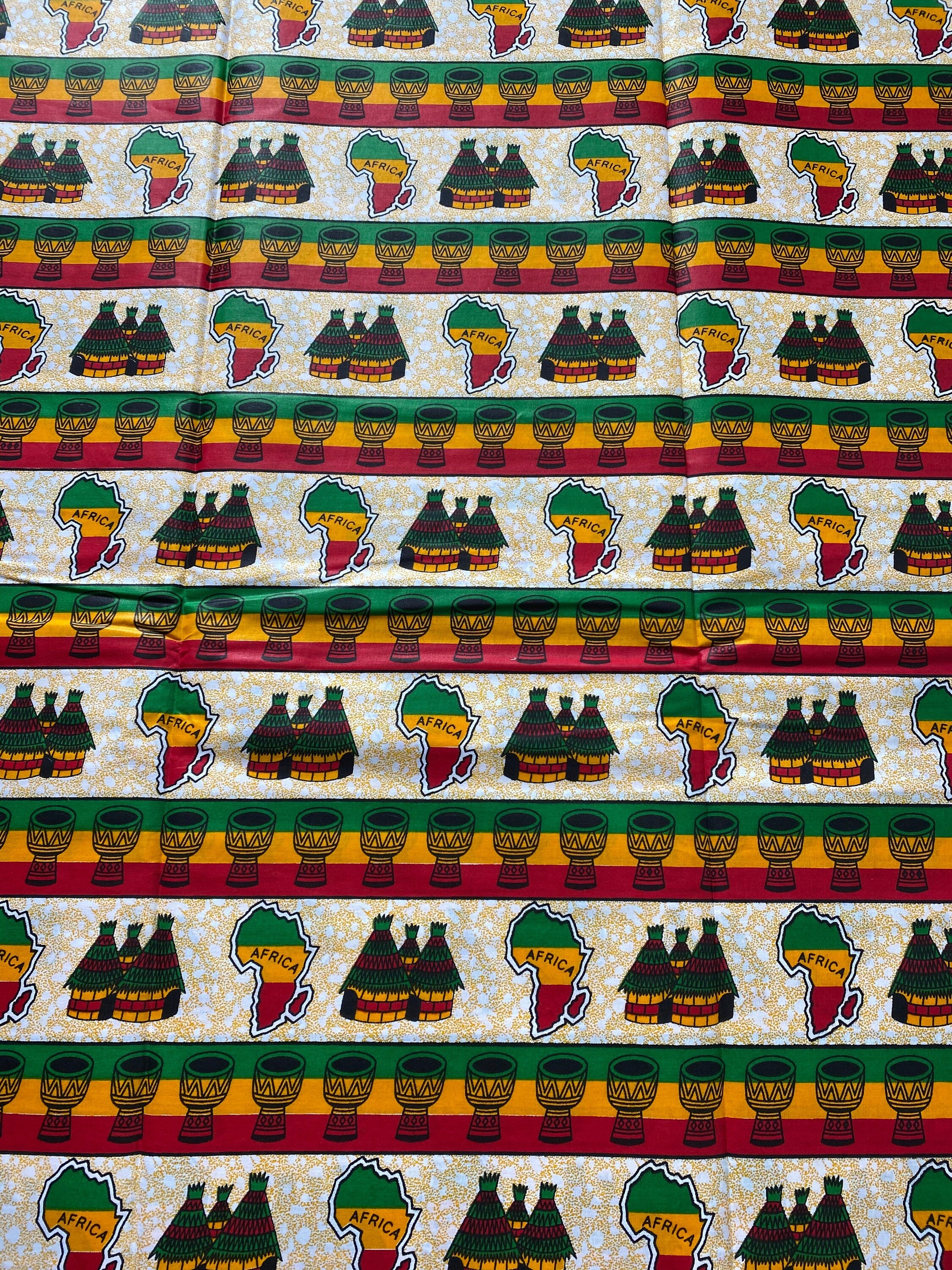 Mud Print Fabric 6 Yards African Tribal Wax Print Cloth 