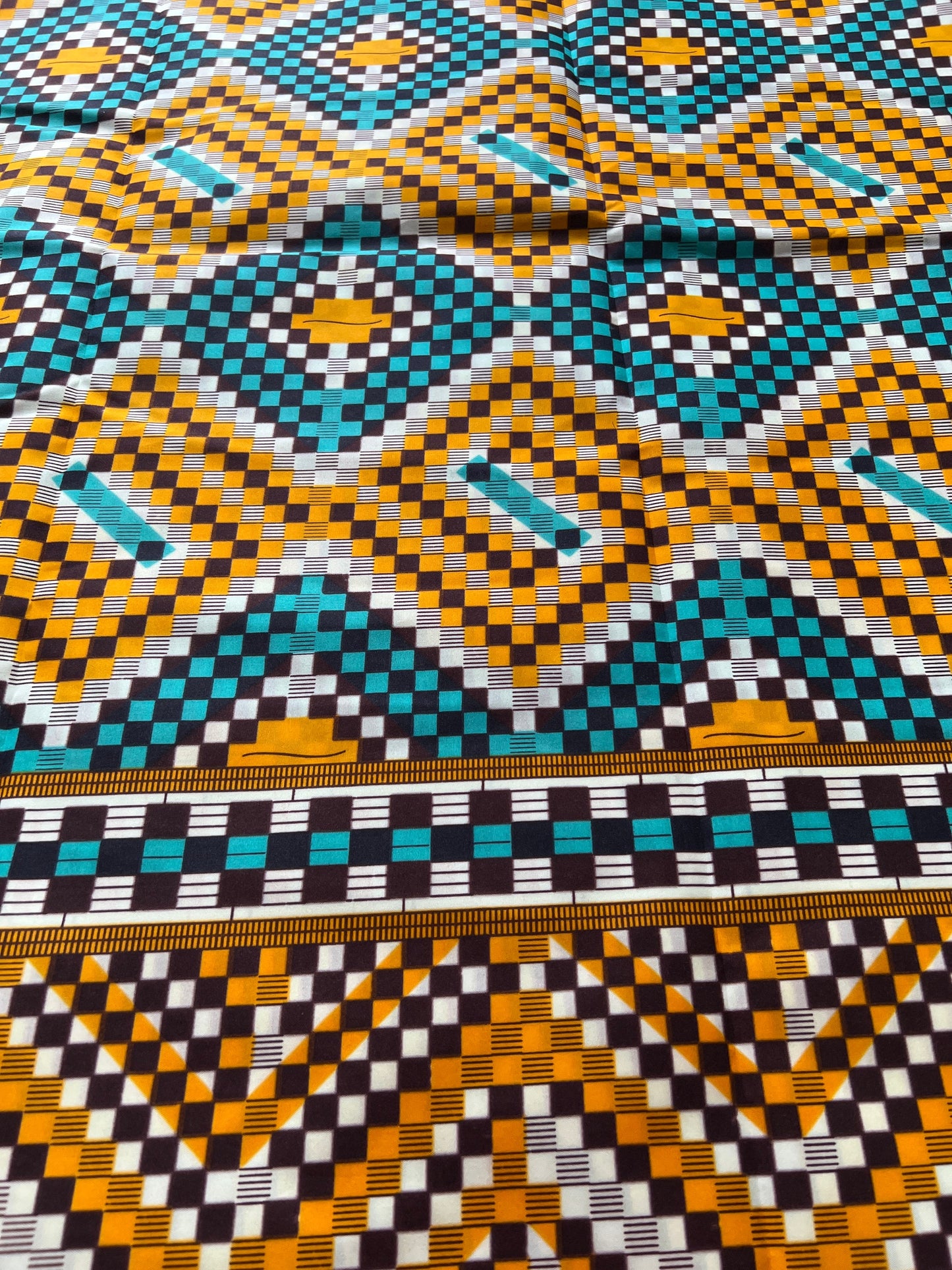 Polycotton African Fabric 6 Yards Soft Ankara Wax Print Material