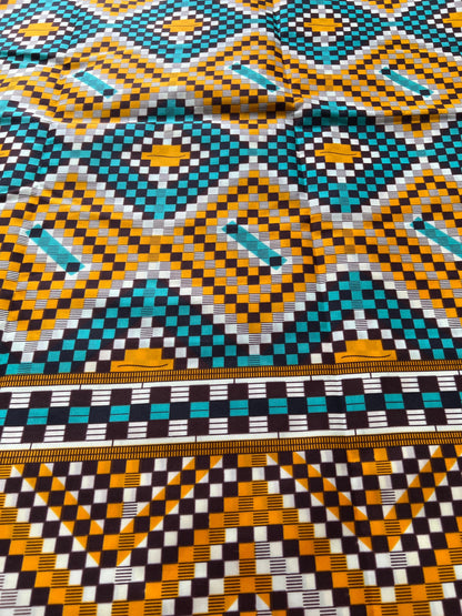 Polycotton African Fabric 6 Yards Soft Ankara Wax Print Material