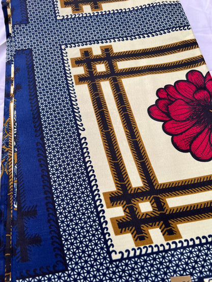 Polycotton African Fabric 6 Yards Soft Ankara Wax Print Material