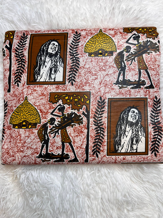 Mud Print Fabric 6 Yards African Tribal Wax Print Cloth 