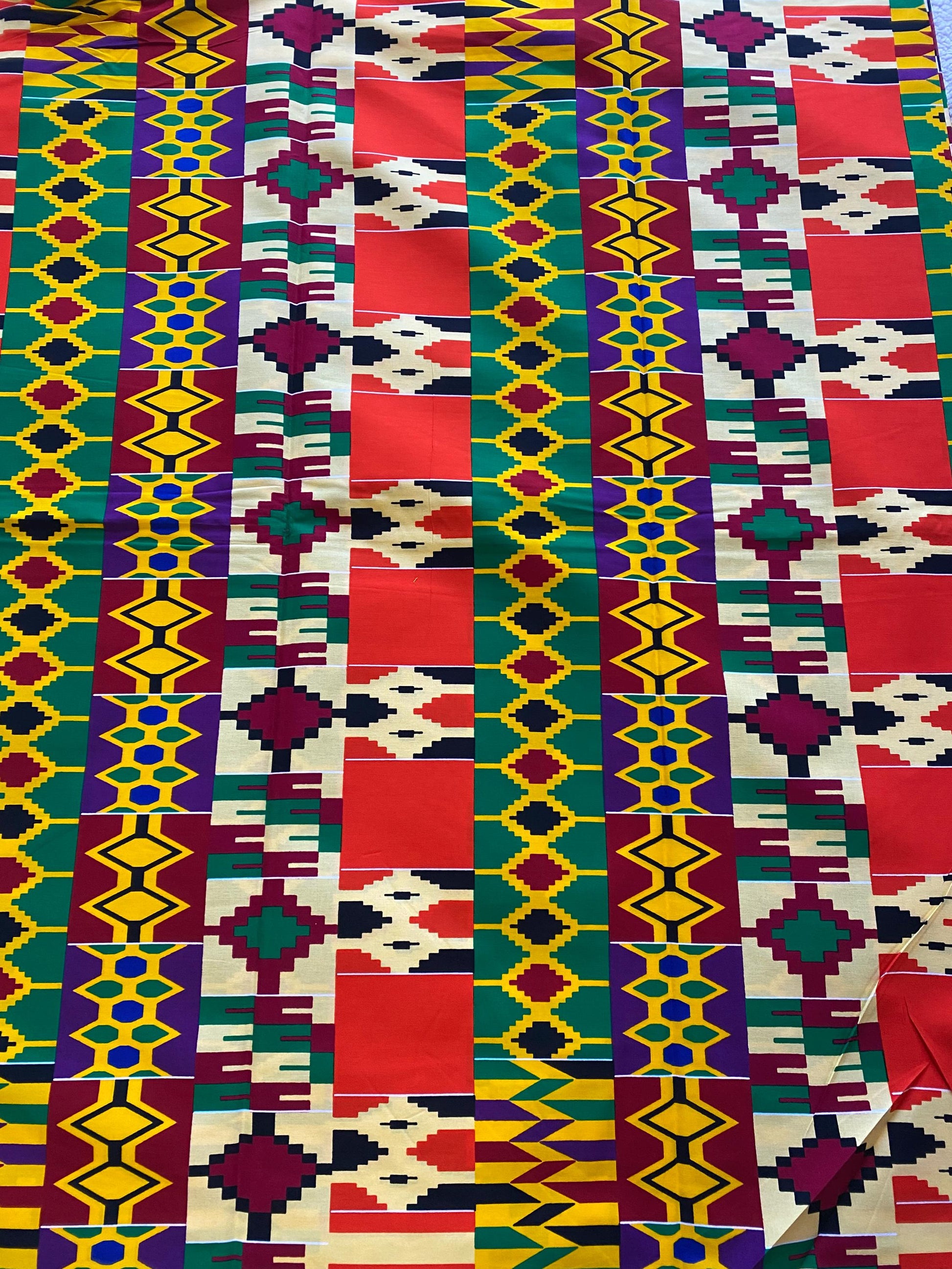 Kente Fabric 6 Yards African Kente Cloth 