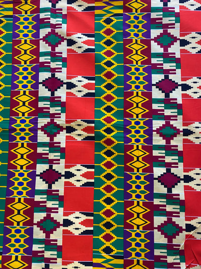 Kente Fabric 6 Yards African Kente Cloth 