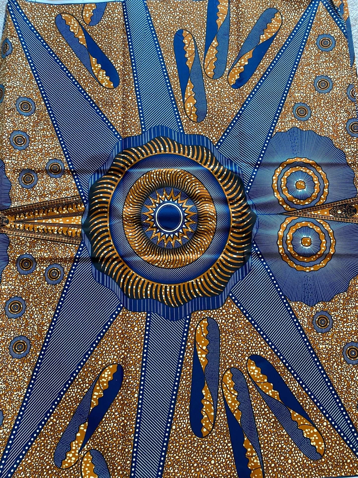 Polycotton African Fabric 6 Yards Soft Ankara Wax Print Material