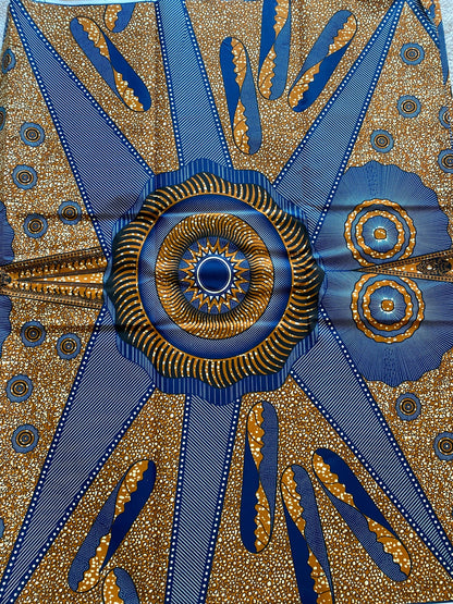 Polycotton African Fabric 6 Yards Soft Ankara Wax Print Material