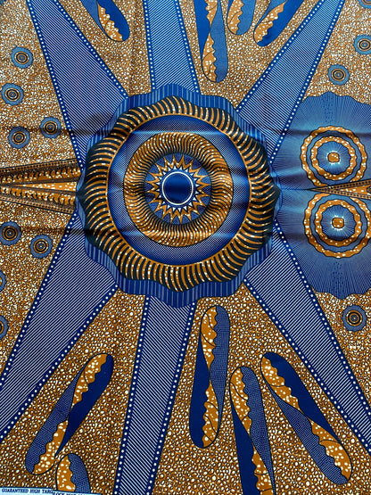 Polycotton African Fabric 6 Yards Soft Ankara Wax Print Material