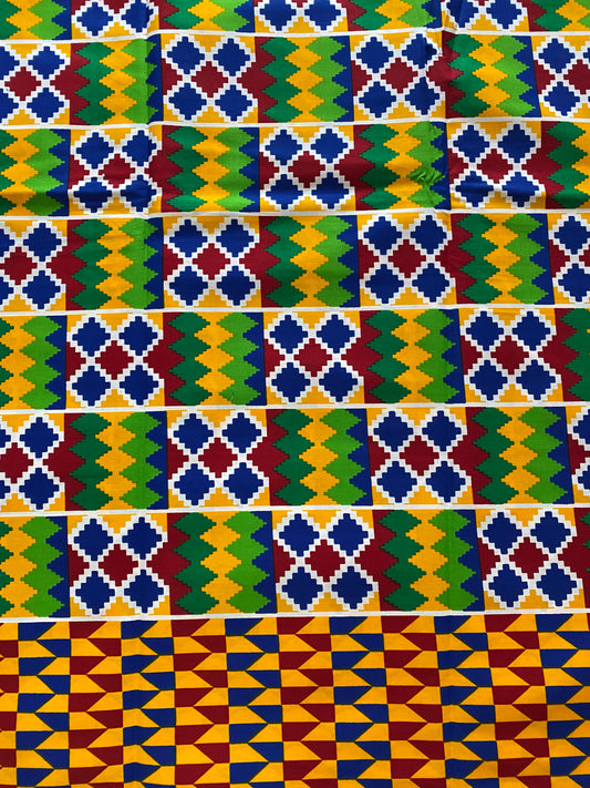 6yards Genuine Kente 100% cotton African wax