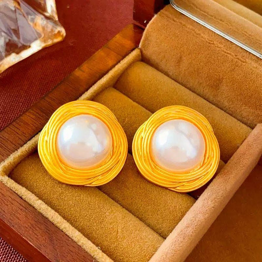 silver needle-bright gold brushed pearl