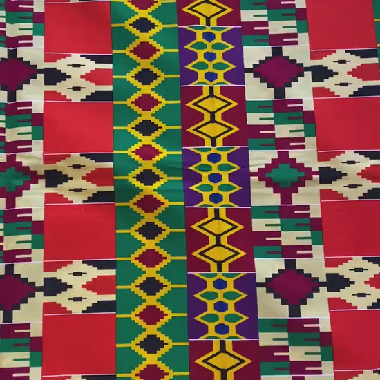 Kente Fabric 6 Yards African Kente Cloth