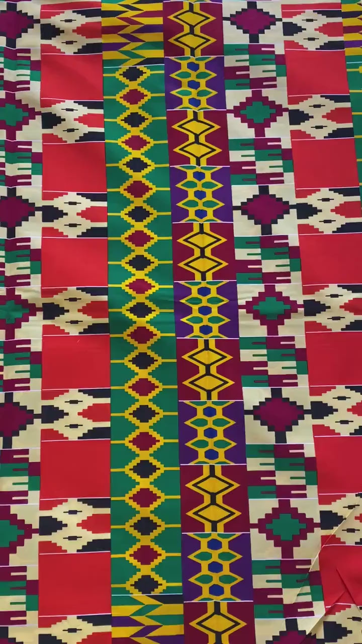 Kente Fabric 6 Yards African Kente Cloth